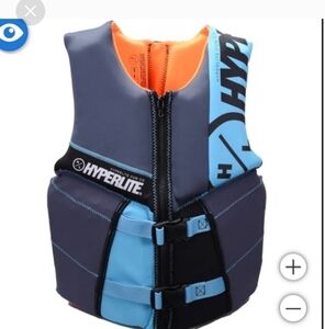 Hyperlite Blue Swim Vest with Segmented Design and Neoprene Material